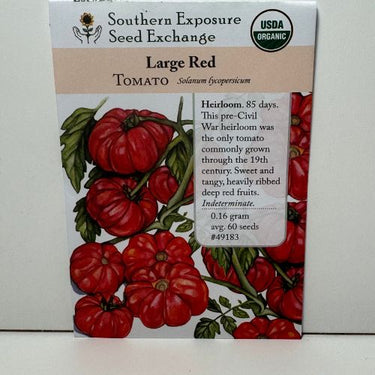 Large Red Tomato Heirloom, Organic, pre-Civil War Heirloom